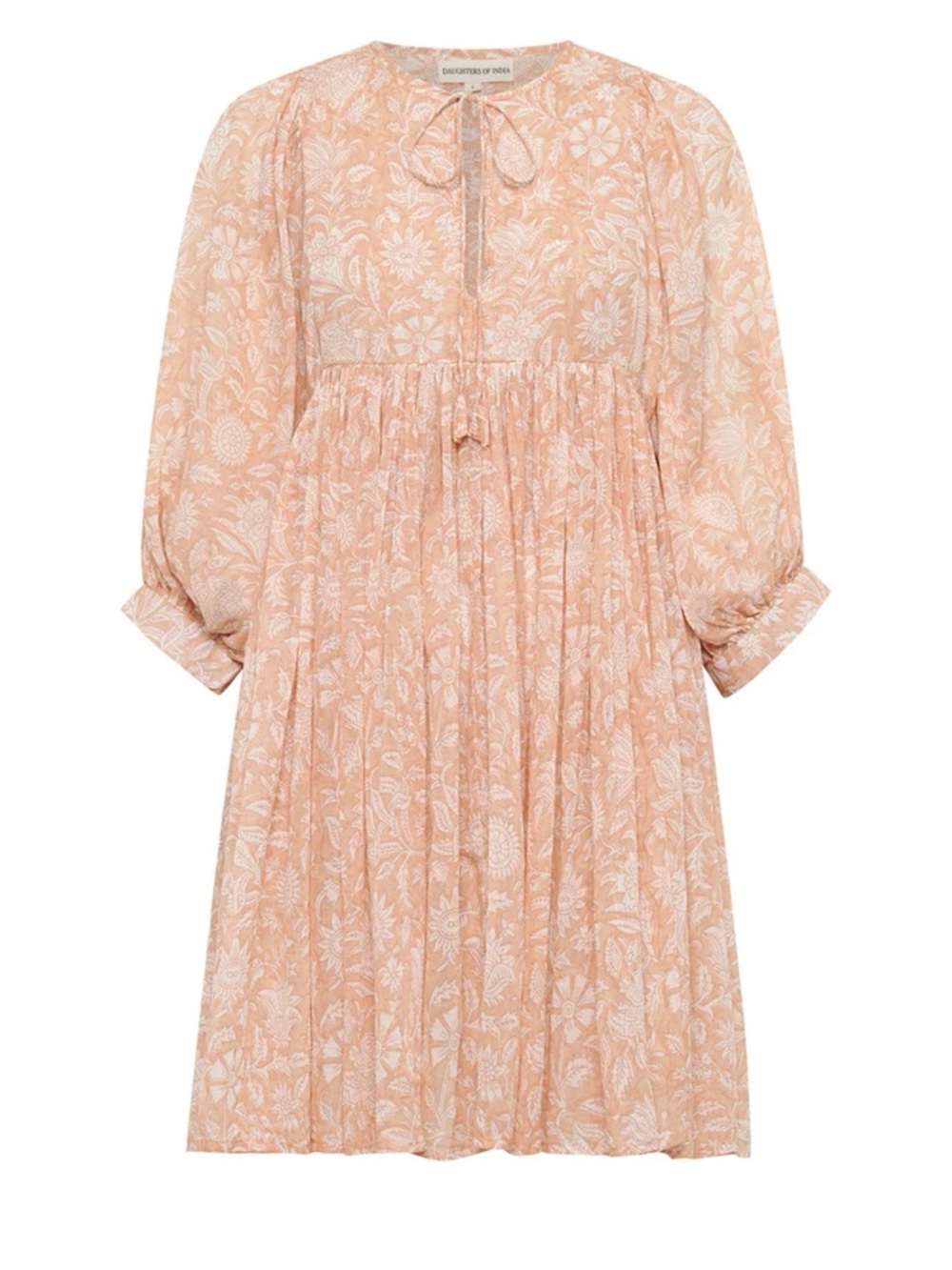 Daughters of India KYRA MINI DRESS ~ APRICOT BLUSH